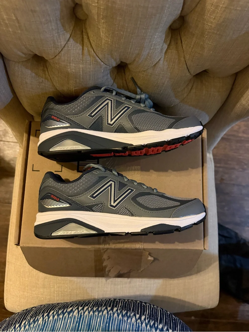 New Balance Women’s Gray and Coral Athletic Sneakers